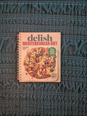 Delish Mediterranean Diet Cookbook — Pink Spiral-Bound